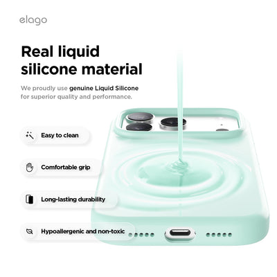 Elago Mag Silicone Case for iPhone 17 Pro / iPhone 18 Pro - Aqua Sky #color_aqua-sky