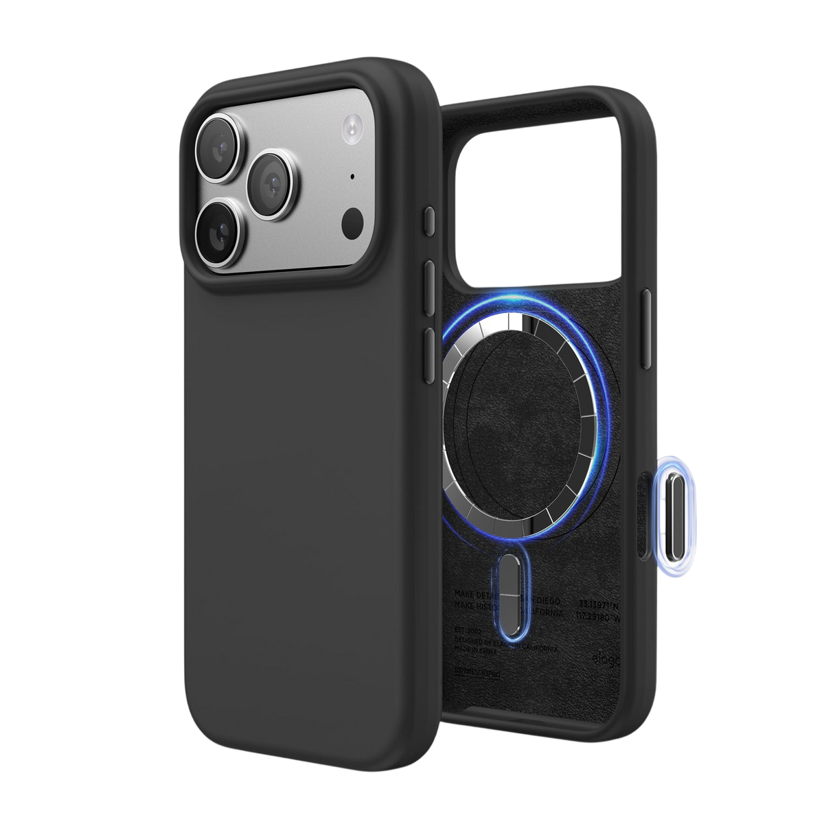 Elago Mag Silicone Case for iPhone 17 Pro / iPhone 18 Pro - Black #color_black