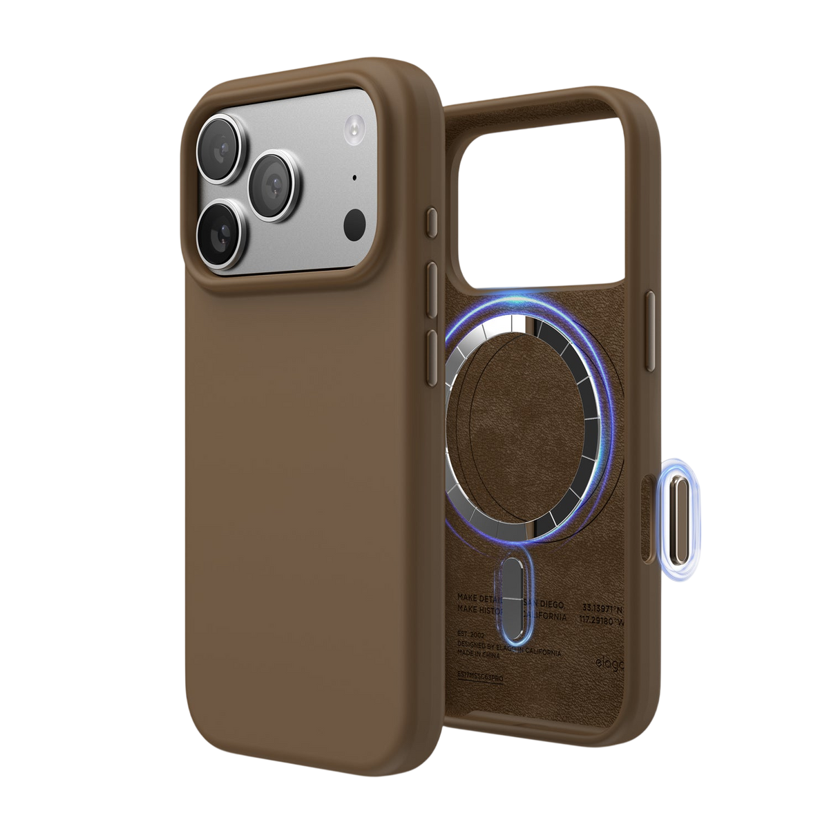 Elago Mag Silicone Case for iPhone 17 Pro / iPhone 18 Pro - Brown #color_brown
