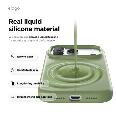 Elago Mag Silicone Case for iPhone 17 Pro / iPhone 18 Pro - Cedar Green #color_cedar-green