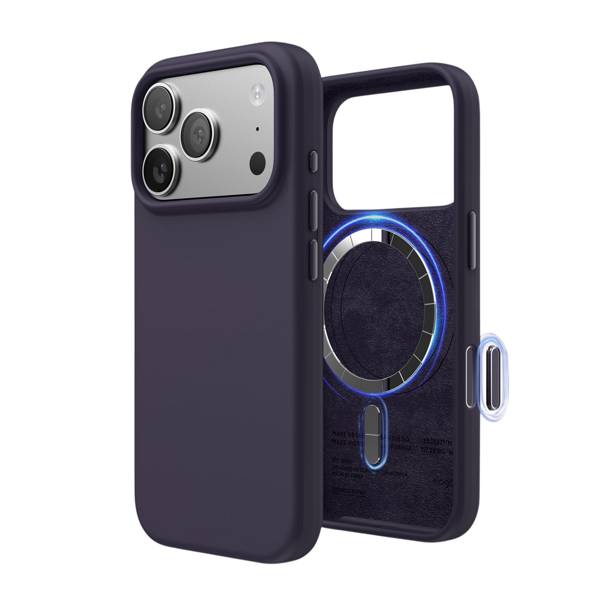 Elago Mag Silicone Case for iPhone 17 Pro / iPhone 18 Pro - Deep Purple #color_deep-purple