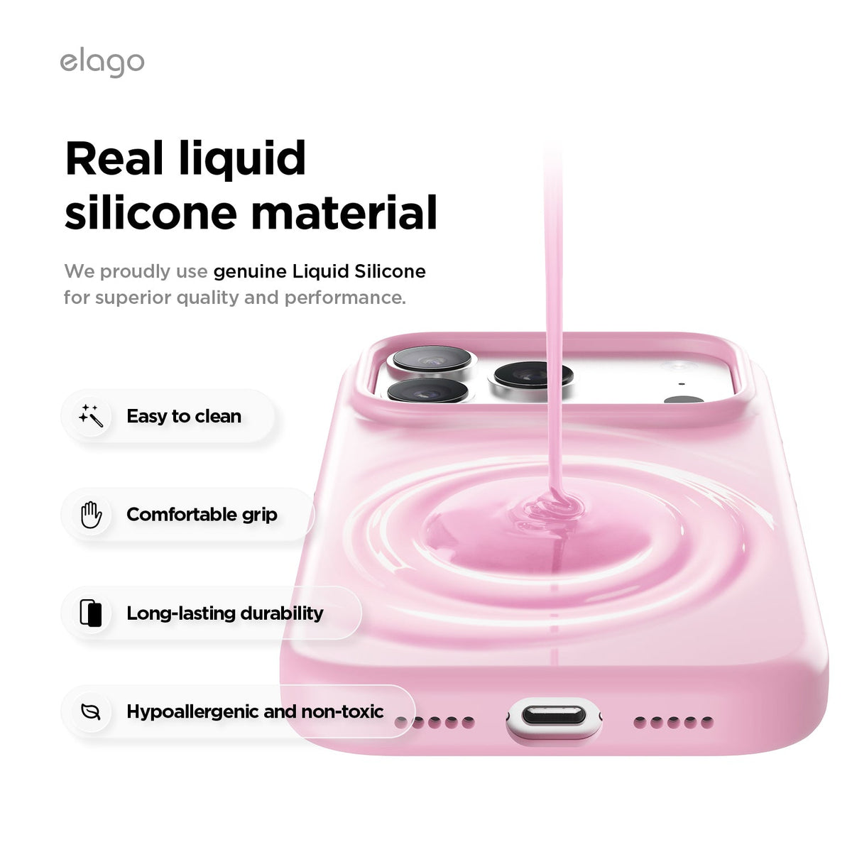 Elago Mag Silicone Case for iPhone 17 Pro / iPhone 18 Pro - Hot Pink #color_hot-pink