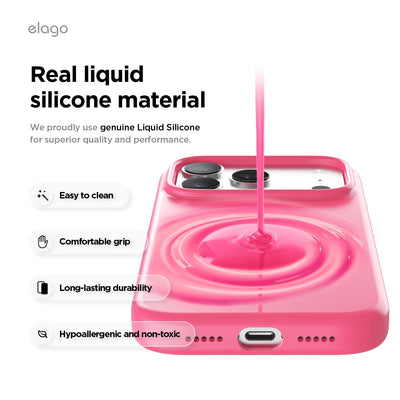 Elago Mag Silicone Case for iPhone 17 Pro / iPhone 18 Pro - Ice Red #color_ice-red