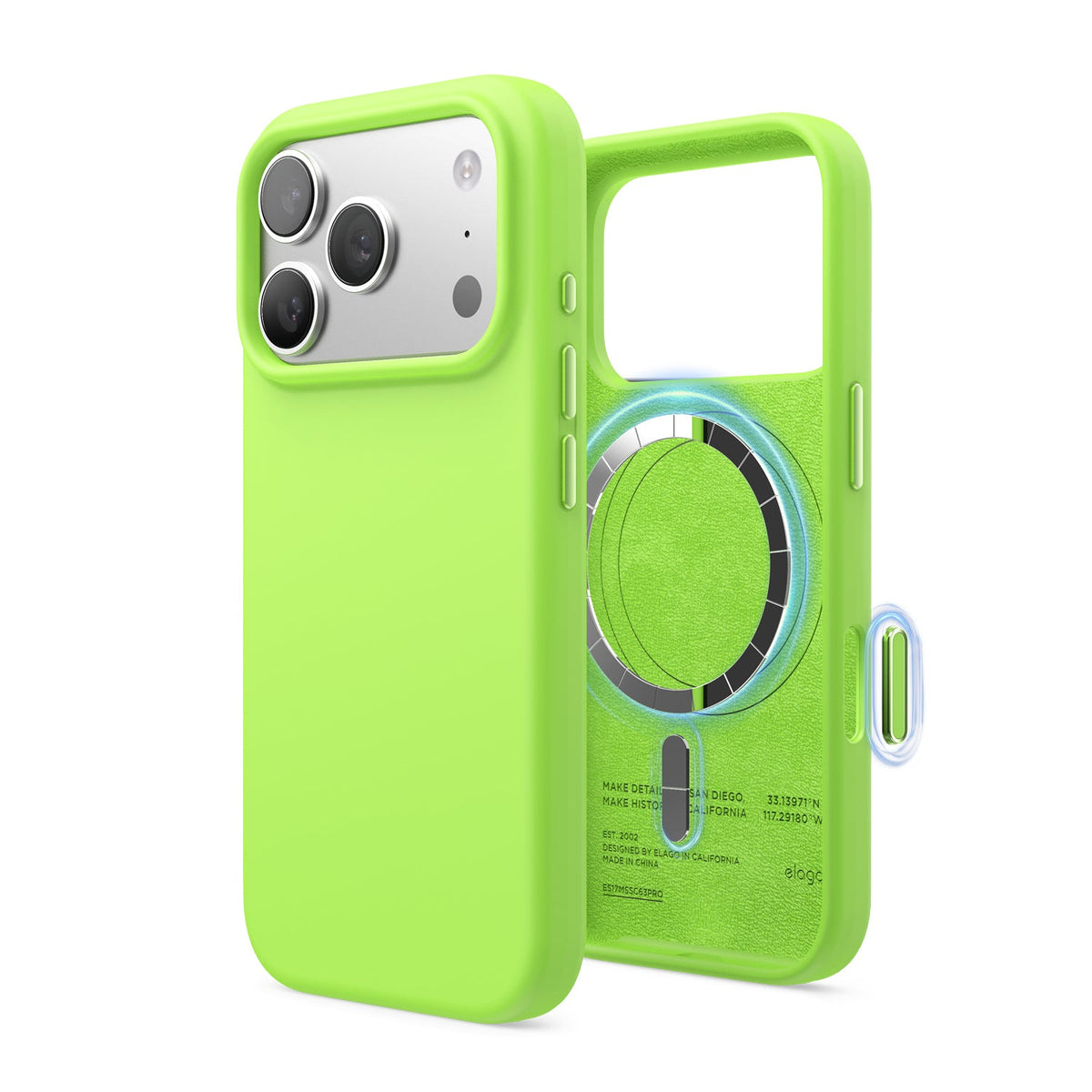 Elago Mag Silicone Case for iPhone 17 Pro / iPhone 18 Pro - Lime Green #color_lime-green