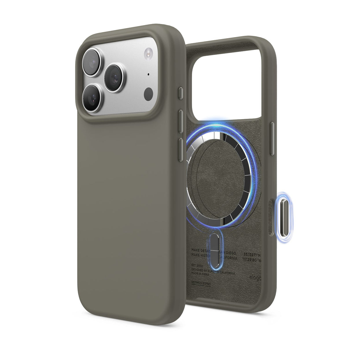 Elago Mag Silicone Case for iPhone 17 Pro / iPhone 18 Pro - Medium Grey #color_medium-grey