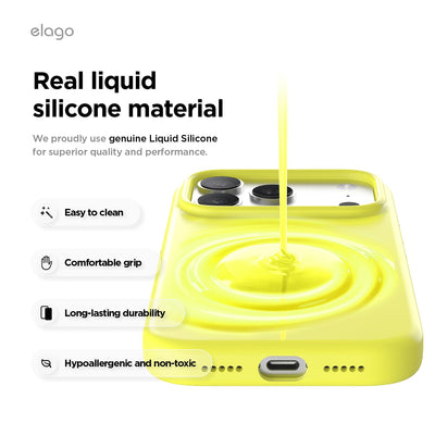 Elago Mag Silicone Case for iPhone 17 Pro / iPhone 18 Pro - Neon Yellow #color_neon-yellow