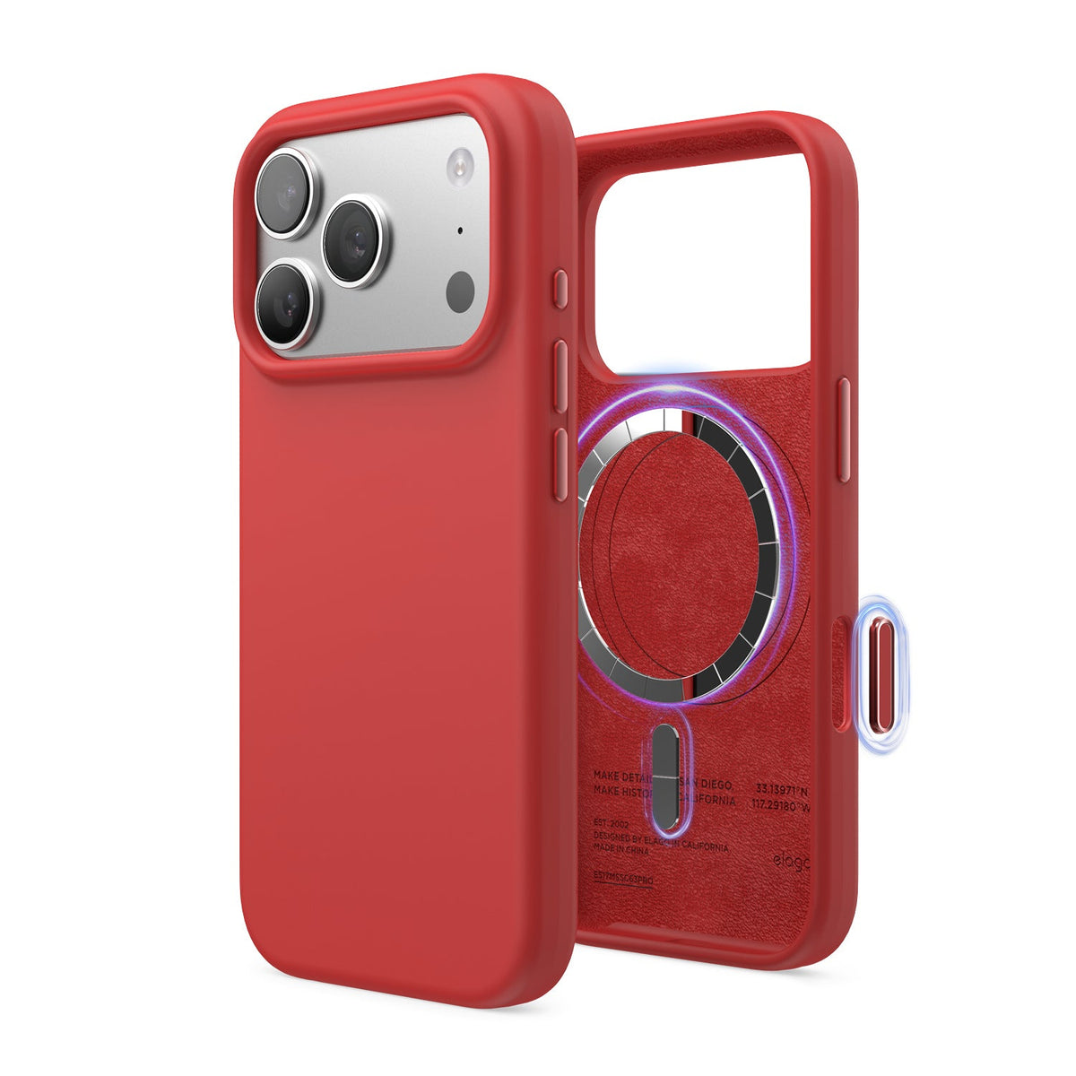 Elago Mag Silicone Case for iPhone 17 Pro / iPhone 18 Pro - Red #color_red
