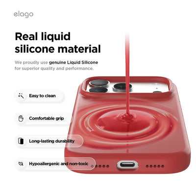 Elago Mag Silicone Case for iPhone 17 Pro / iPhone 18 Pro - Red #color_red
