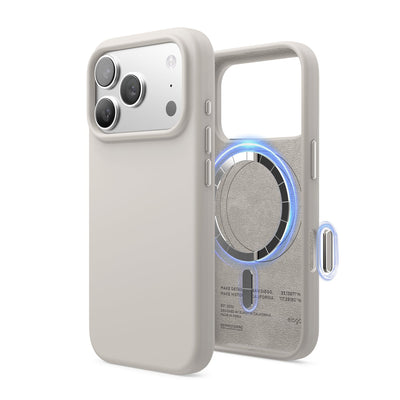 Elago Mag Silicone Case for iPhone 17 Pro / iPhone 18 Pro - Stone #color_stone