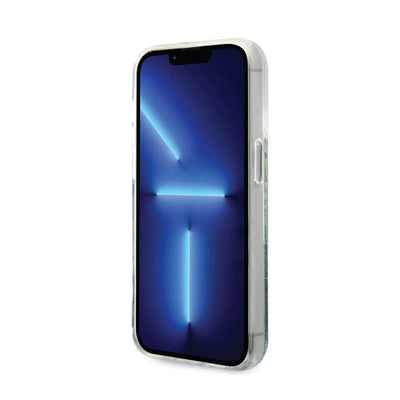 حافظة Guess بالجليتر السائل بنقشة الزهور لـ iPhone 14 Pro Max