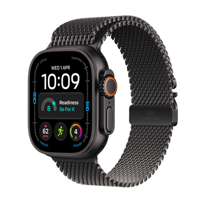 Apple Watch Ultra 4 - Black Titanium Milanese Loop 