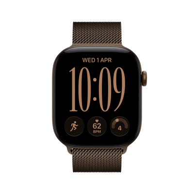 Apple Watch Series 12 - Dark Bronze Aluminum Milanese Loop 42mm 