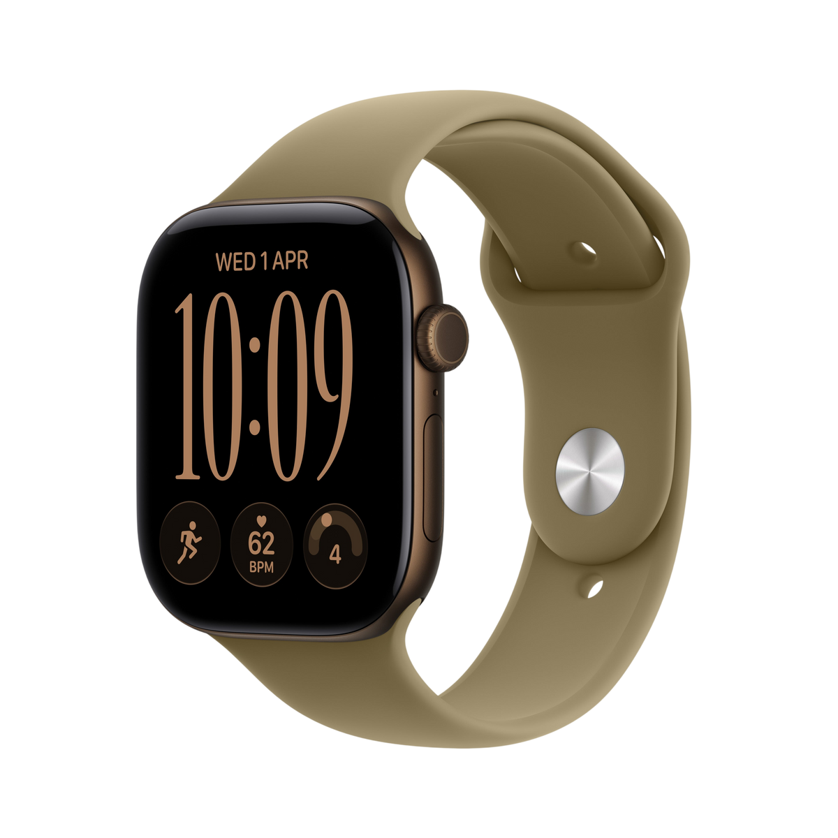 Apple Watch Series 12 - Dark Bronze Aluminum 42mm #color_dark-bronze-olive-sport-band