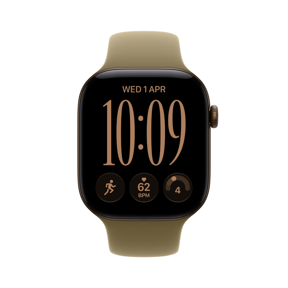Apple Watch Series 12 - Dark Bronze Aluminum 42mm #color_dark-bronze-olive-sport-band