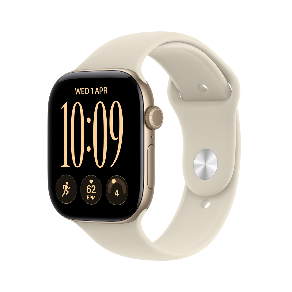 Apple Watch Series 12 - Light Gold Aluminum 42mm #color_light-gold-sand-sport-band