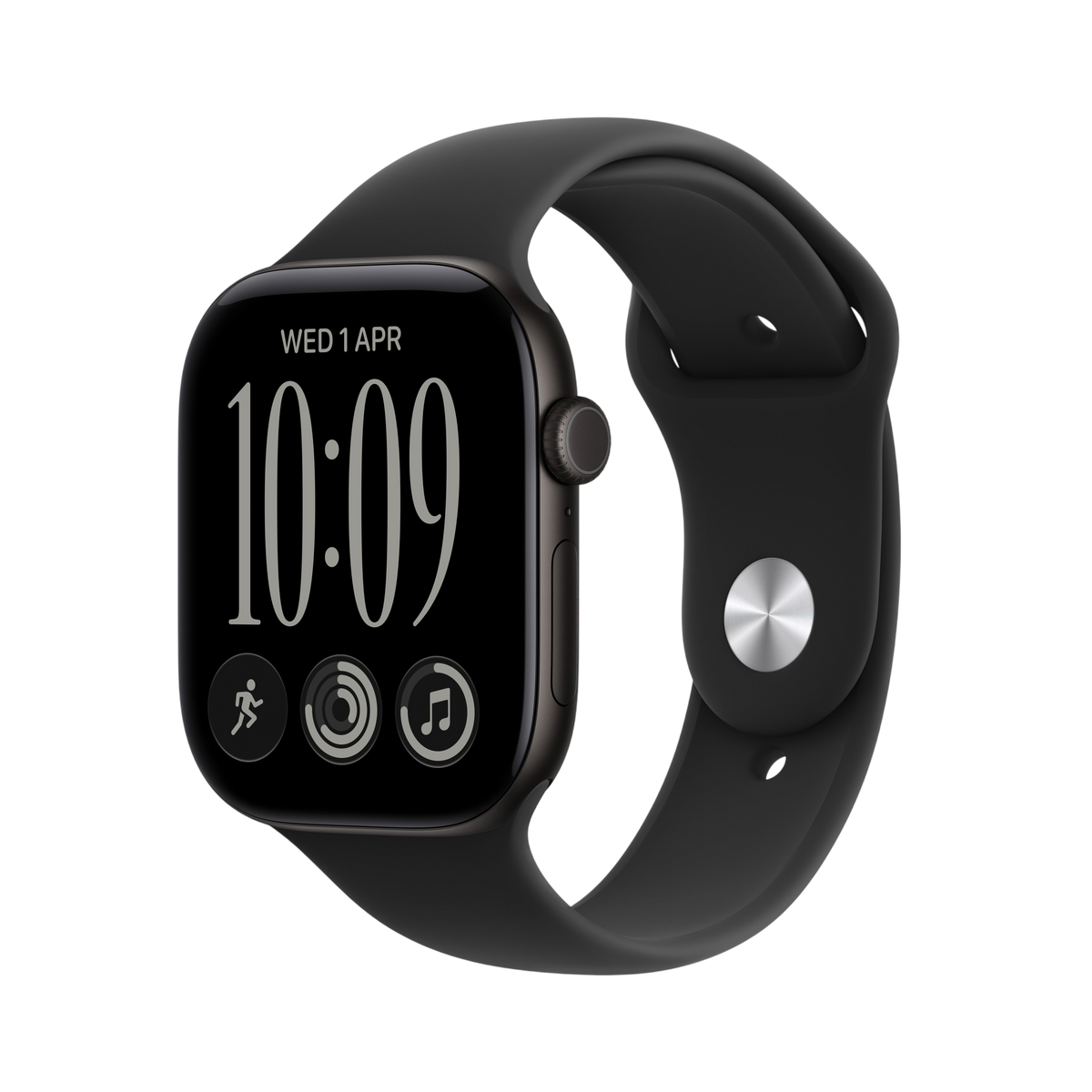 Apple Watch Series 12 - Black Aluminum 46mm #color_black-black-sport-band