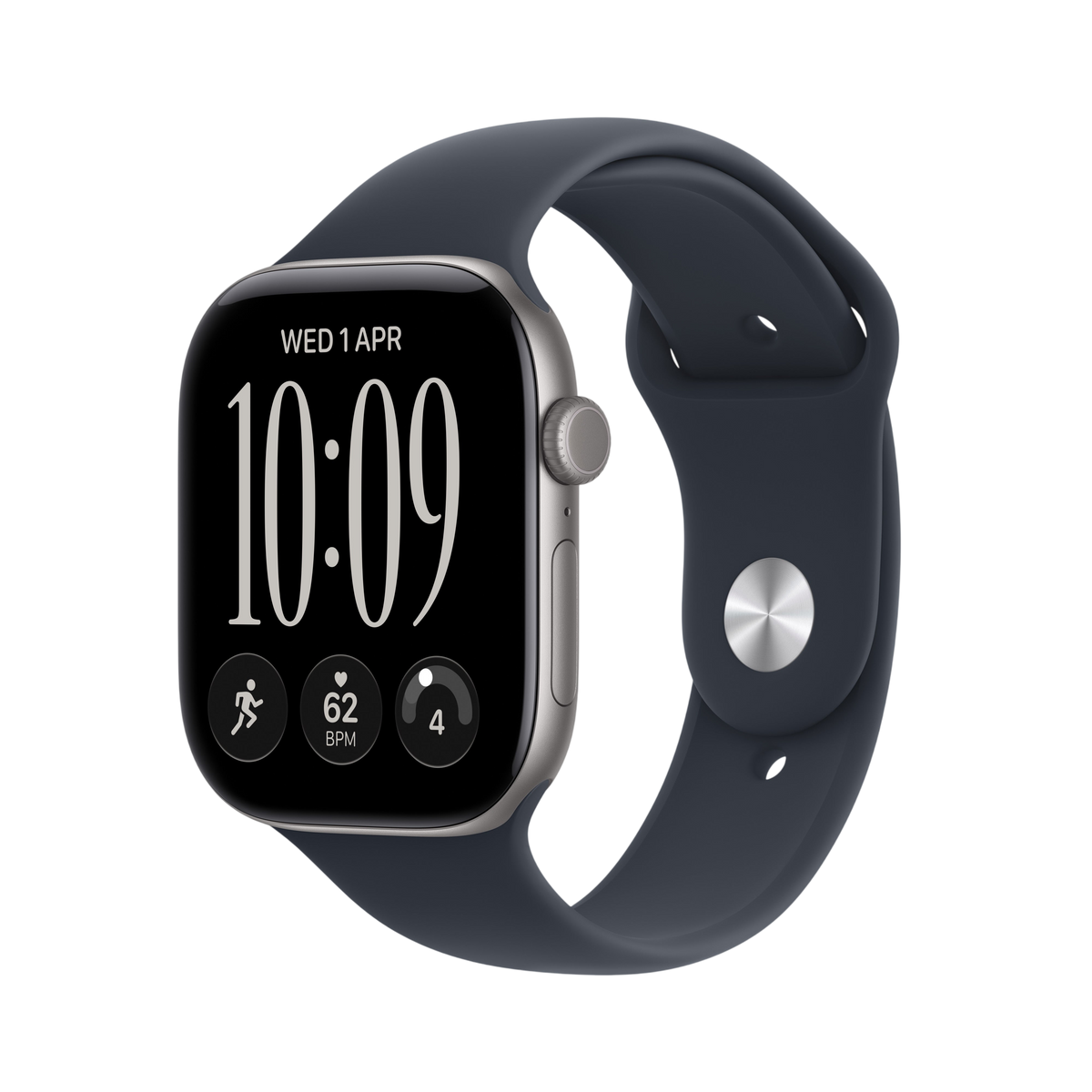 Apple Watch Series 12 - Space Gray Aluminum 46mm #color_space-gray-navy-blue-sport-band