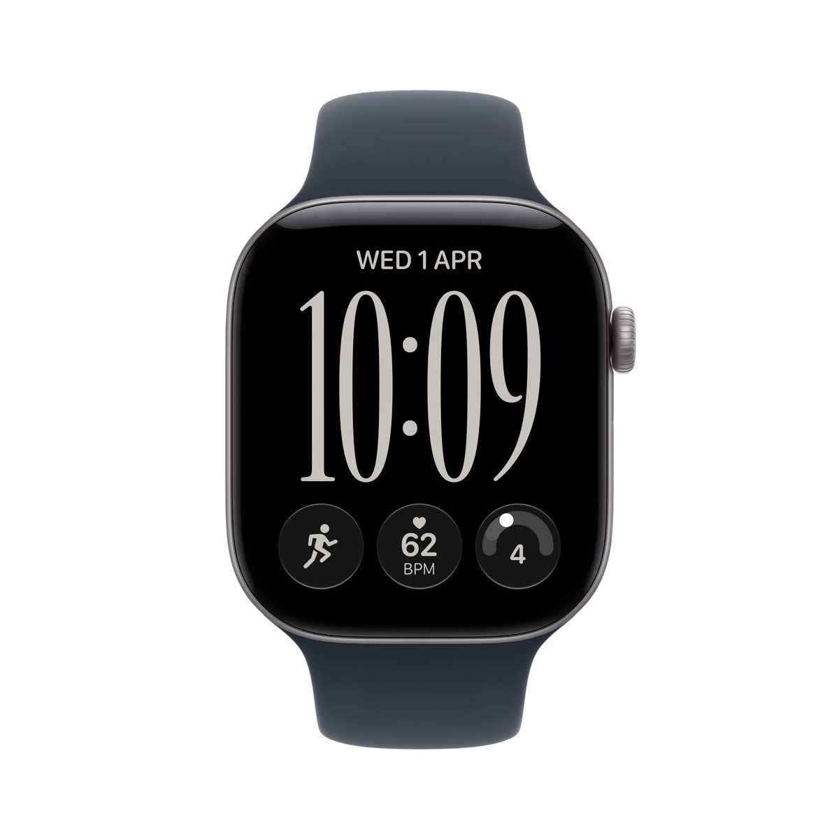 Apple Watch Series 12 - Space Gray Aluminum 46mm #color_space-gray-navy-blue-sport-band