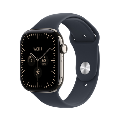 Apple Watch Series 12 - Natural Titanium 42mm #color_natural-navy-blue-sport-band