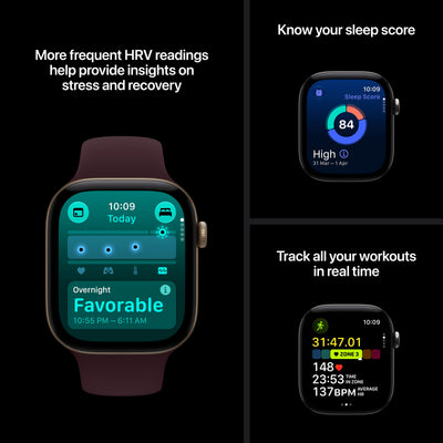 Apple Watch Series 12 - Natural Titanium 42mm #color_natural-navy-blue-sport-band