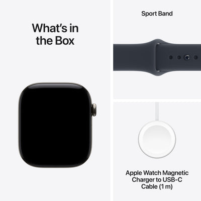 Apple Watch Series 12 - Natural Titanium 42mm #color_natural-navy-blue-sport-band