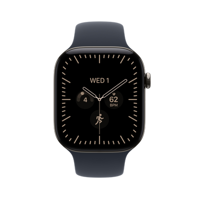 Apple Watch Series 12 - Natural Titanium 46mm #color_natural-navy-blue-sport-band