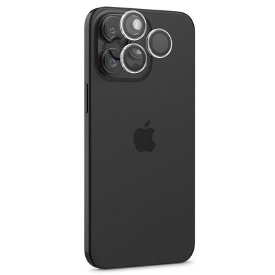 واقي عدسة كاميرا Spigen EZ Fit GLAS.tR Optik Pro لـ iPhone 16 Pro Max / 16 Pro - شفاف - عبوة من قطعتين