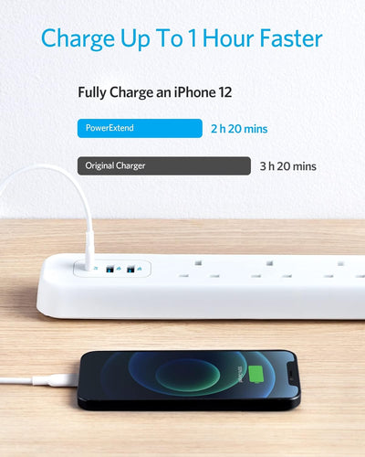 Anker مشترك كهربائي PowerExtend USB-C بثلاثة منافذ