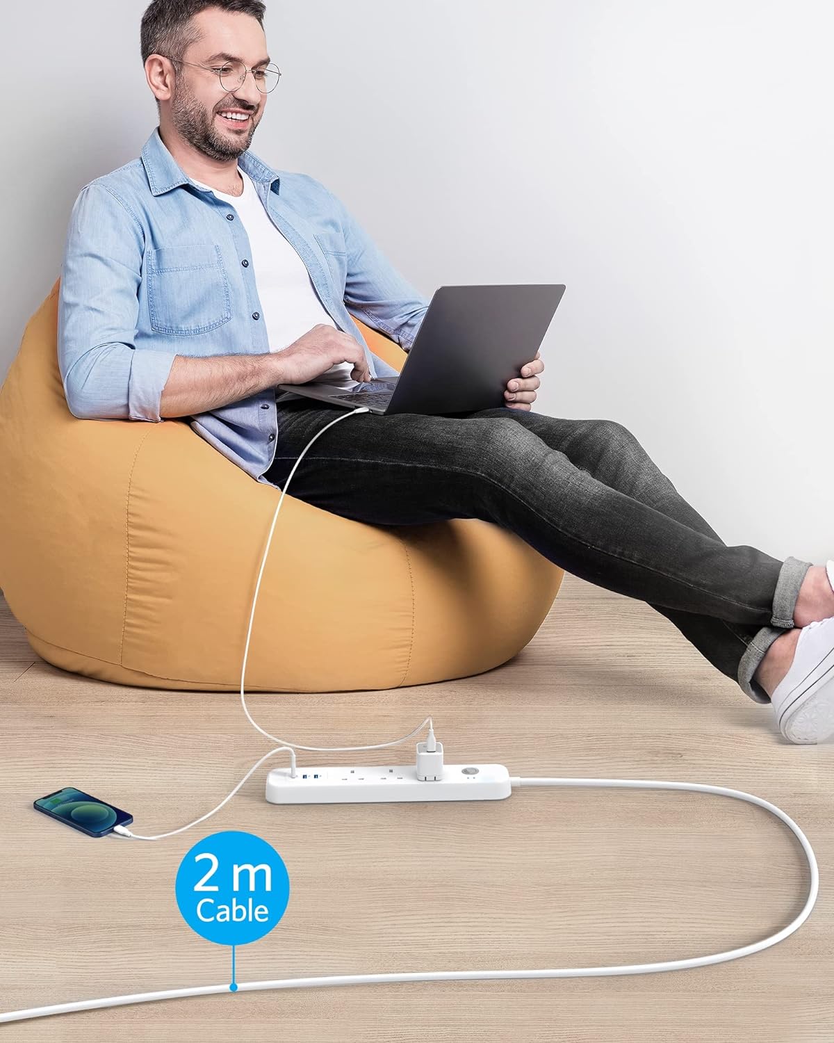 Anker مشترك كهربائي PowerExtend USB-C بثلاثة منافذ