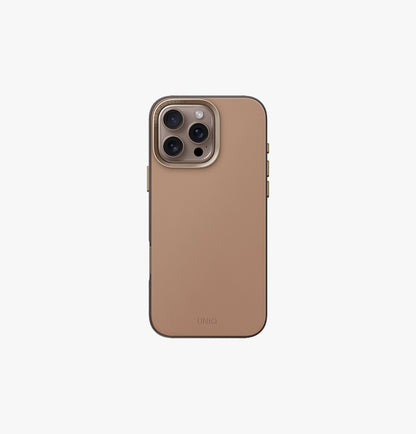 حافظة Uniq Lyden DS من الجلد الفاخر ثنائية اللون لهاتف iPhone 16 Pro