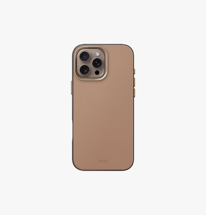 حافظة جلدية فاخرة من Uniq Lyden DS مزدوجة اللون لهاتف iPhone 16 Pro Max