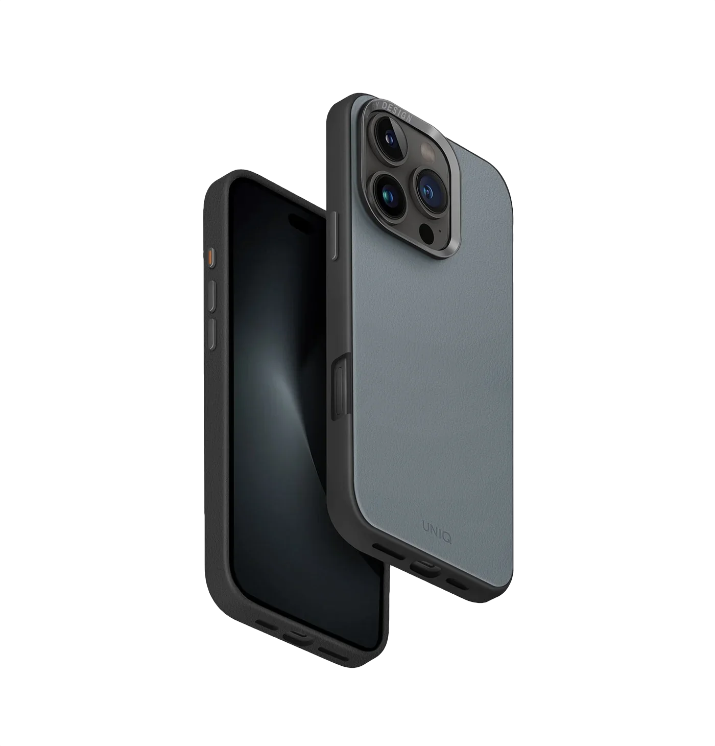 حافظة Uniq Lyden DS من الجلد الفاخر ثنائية اللون لهاتف iPhone 16 Pro