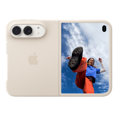 Apple iPhone Duo Case in Sand, unfolded back exterior #color_sand