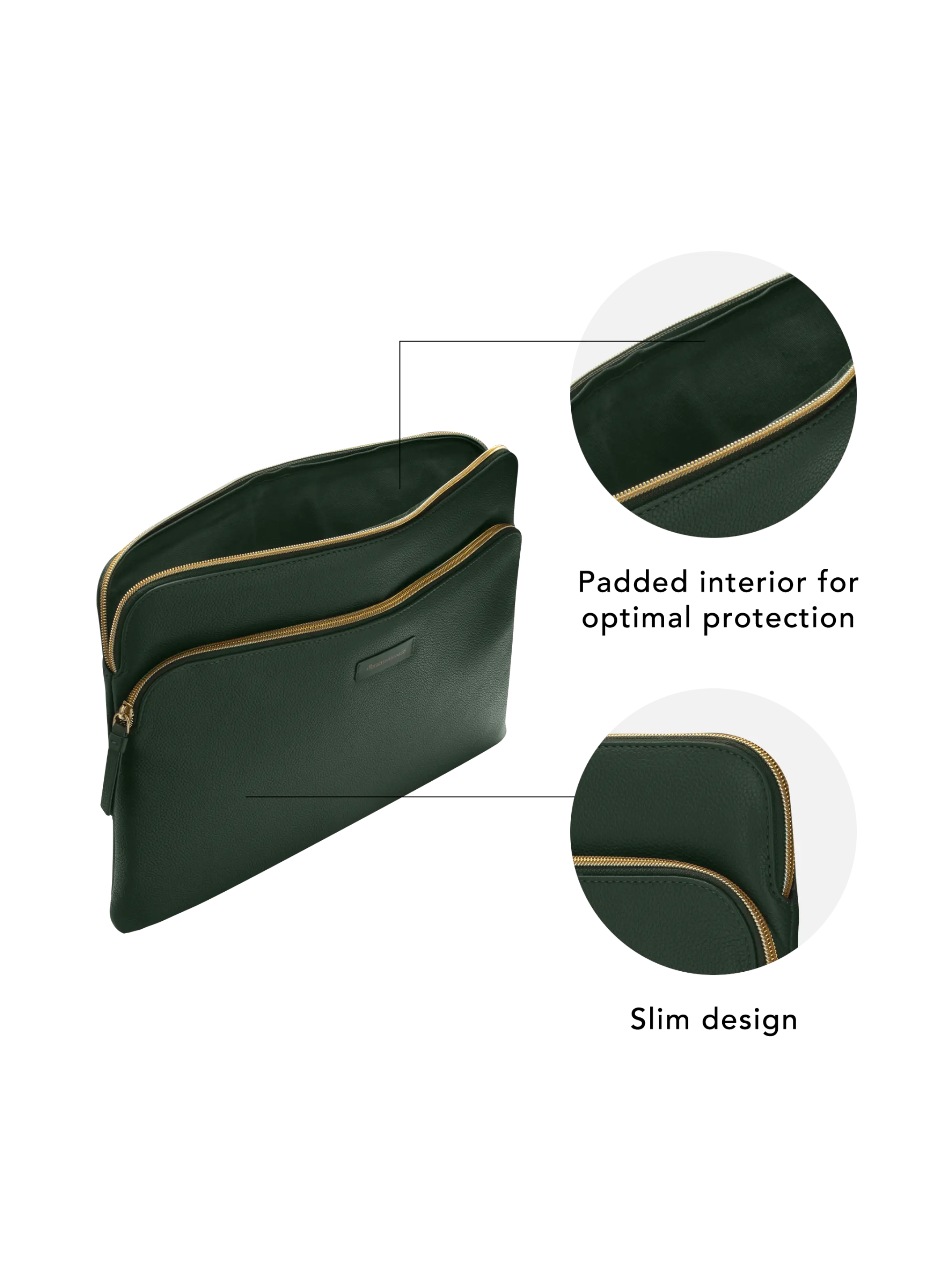 dbramante1928 Paris Plus Sleeve for MacBook Air 13" / MacBook Pro 13" - Evergreen 