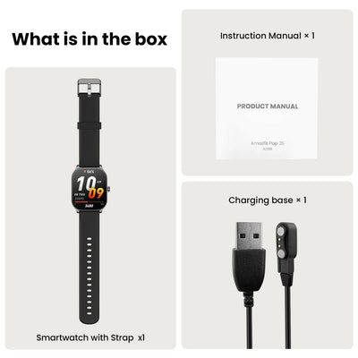 Amazfit Pop 3S Smart Watch - Black
