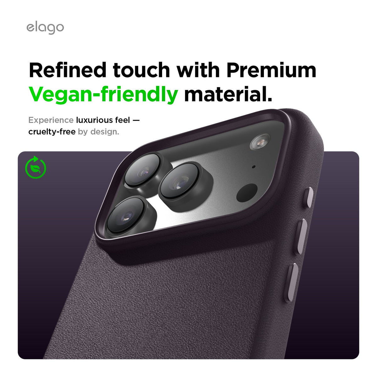 Elago MagLeather Case for iPhone 17 Pro Max / iPhone 18 Pro Max - Deep Purple #color_deep-purple