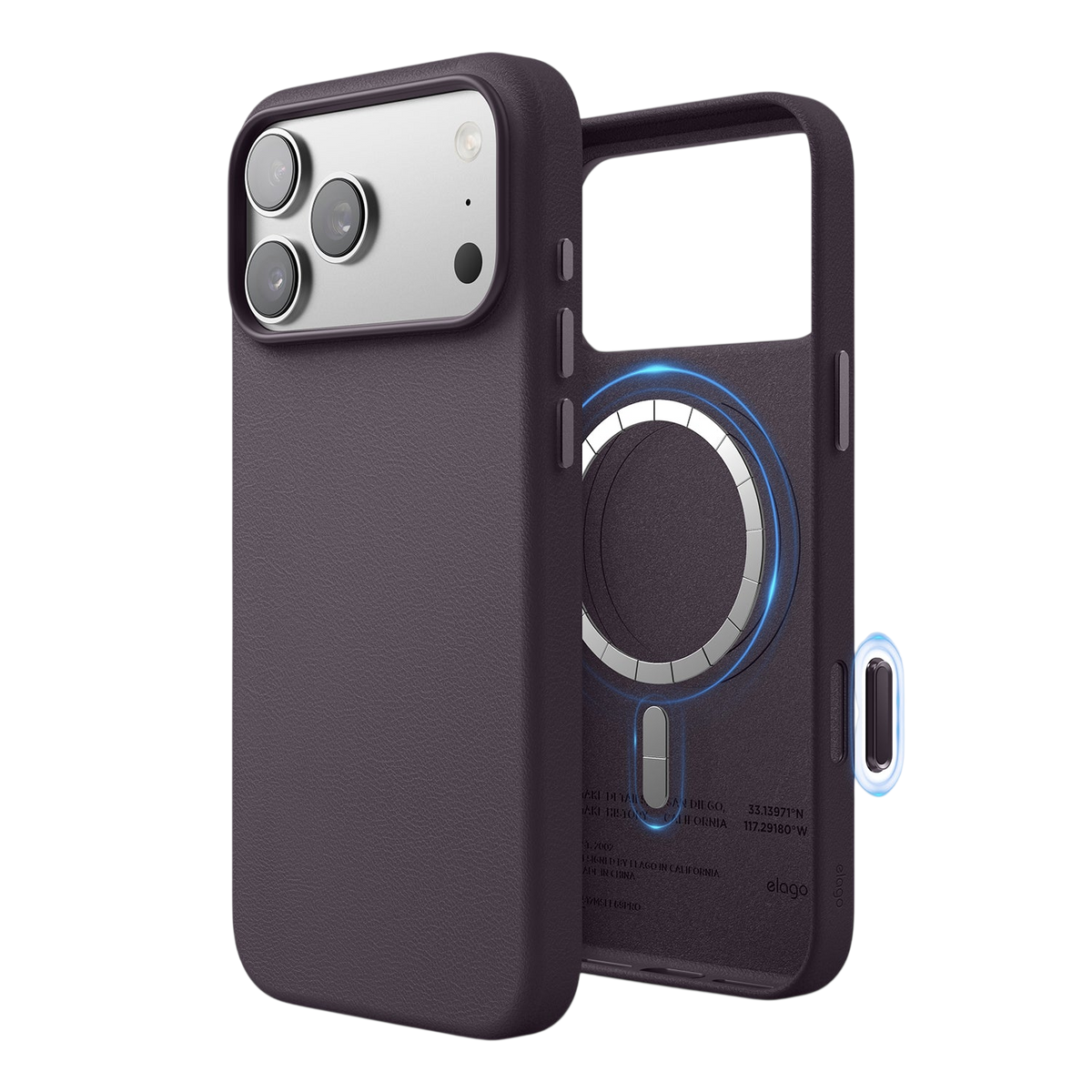 Elago MagLeather Case for iPhone 17 Pro Max / iPhone 18 Pro Max - Deep Purple #color_deep-purple