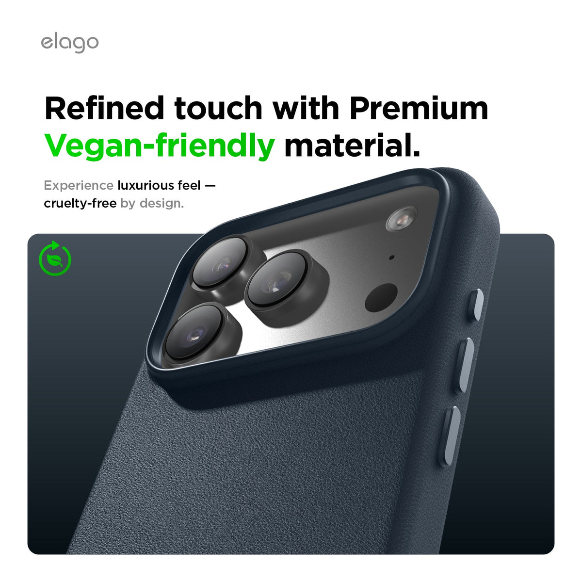 Elago MagLeather Case for iPhone 17 Pro Max / iPhone 18 Pro Max - Jean Indigo #color_jean-indigo