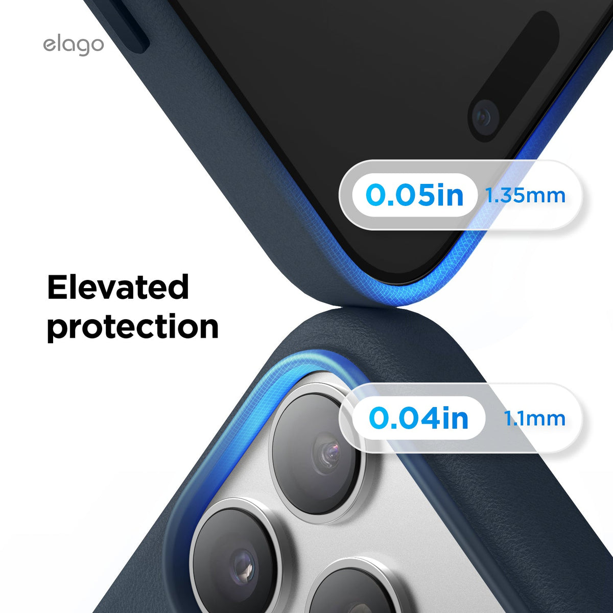 Elago MagLeather Case for iPhone 17 Pro Max / iPhone 18 Pro Max - Jean Indigo #color_jean-indigo