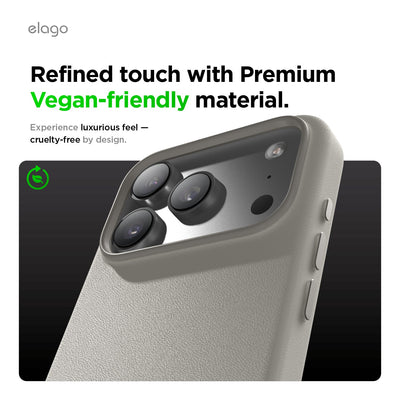 Elago MagLeather Case for iPhone 17 Pro Max / iPhone 18 Pro Max - Light Grey #color_light-grey