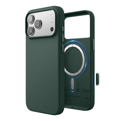Elago MagLeather Case for iPhone 17 Pro Max / iPhone 18 Pro Max - Midnight Green #color_midnight-green