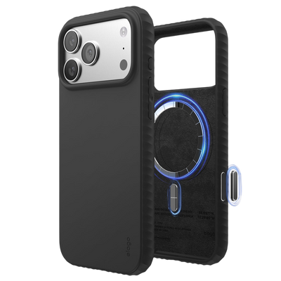 Elago MagRidge Silicone Case for iPhone 17 Pro Max / iPhone 18 Pro Max - Black 