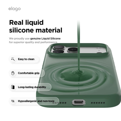 Elago Mag Silicone Case for iPhone 17 Pro Max / iPhone 18 Pro Max - Alpine Green #color_alpine-green