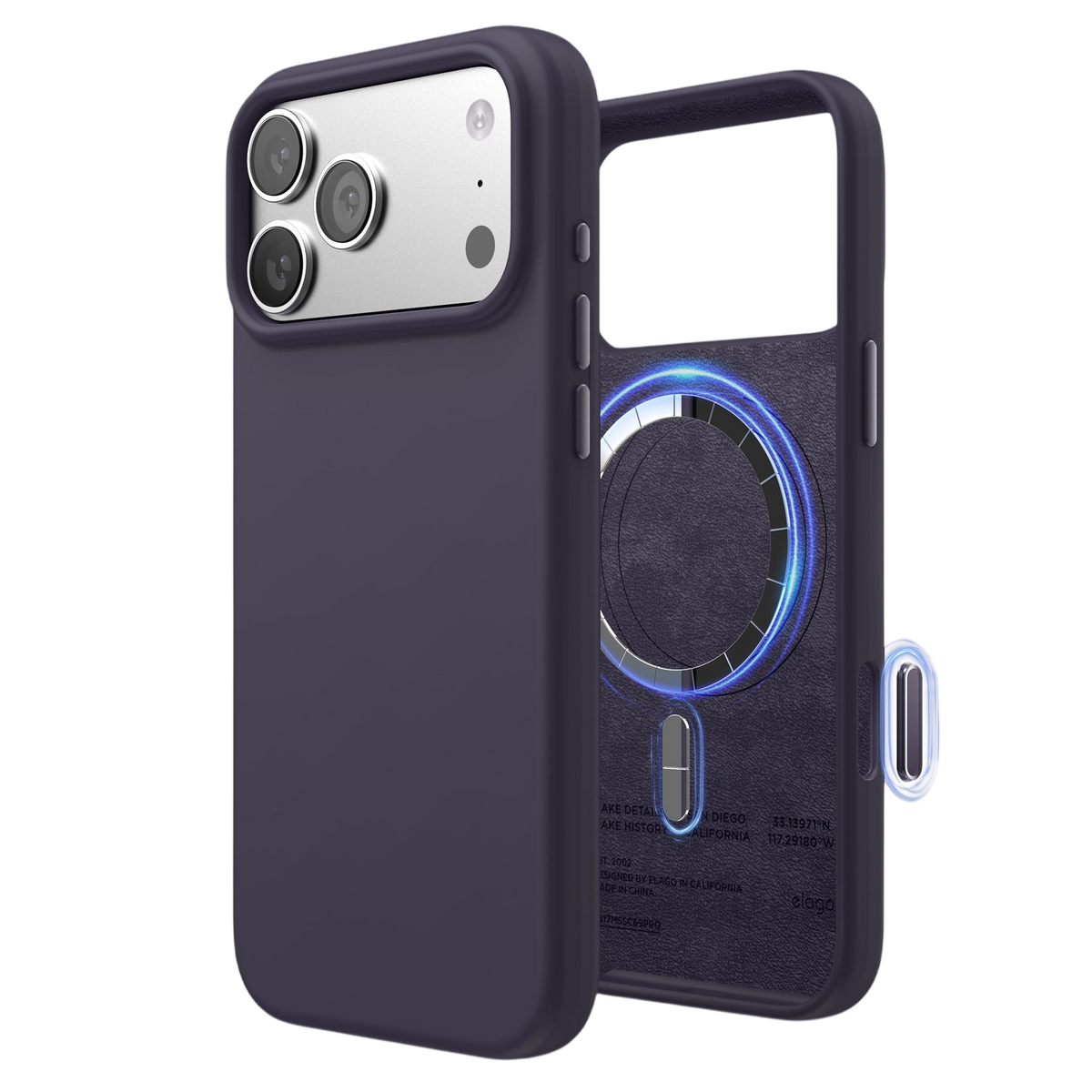 Elago Mag Silicone Case for iPhone 17 Pro Max / iPhone 18 Pro Max - Deep Purple #color_deep-purple
