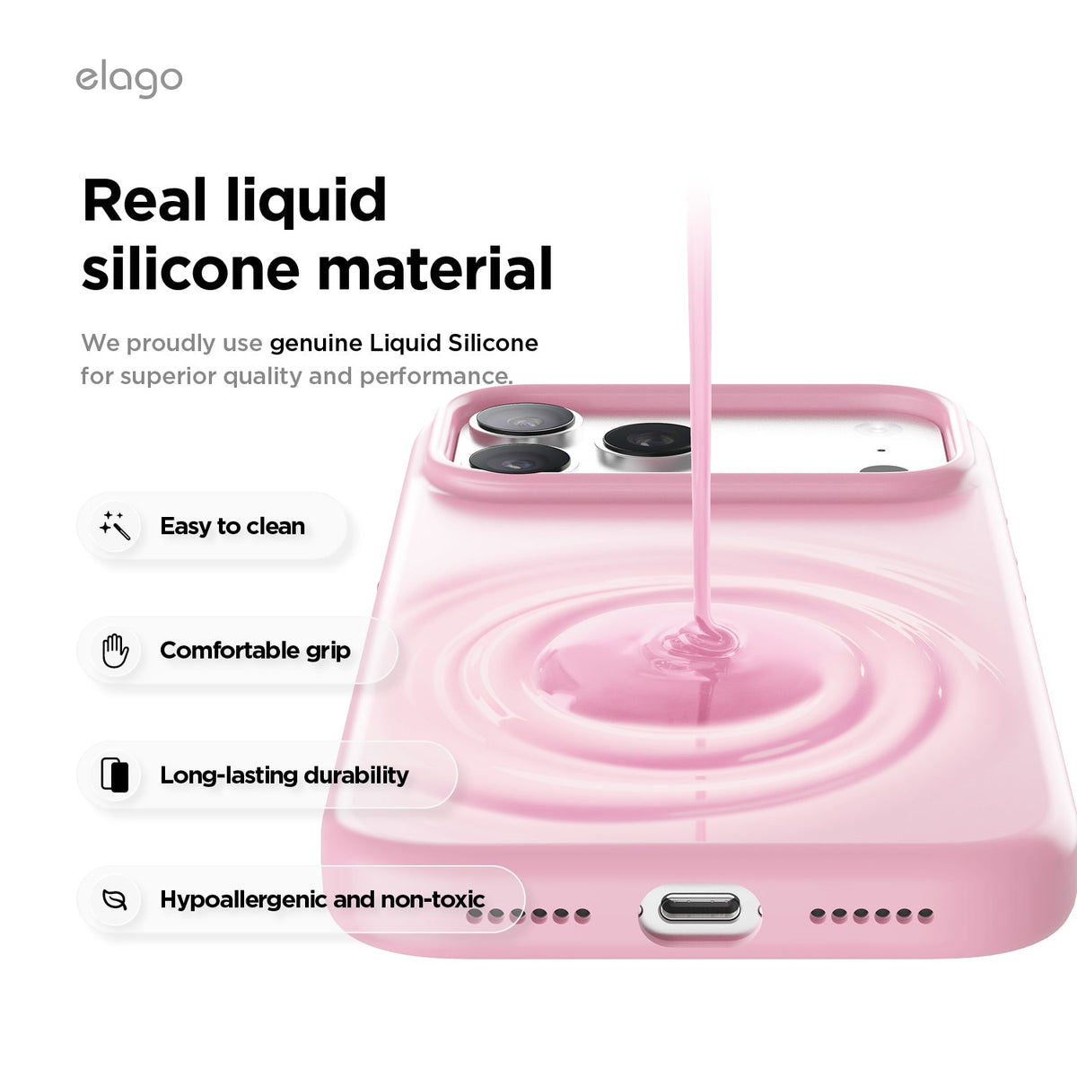 Elago Mag Silicone Case for iPhone 17 Pro Max / iPhone 18 Pro Max - Hot Pink #color_hot-pink