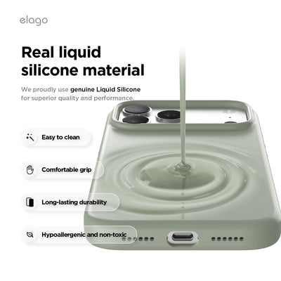 Elago Mag Silicone Case for iPhone 17 Pro Max / iPhone 18 Pro Max - Khaki Green #color_khaki-green