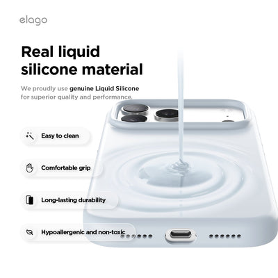 Elago Mag Silicone Case for iPhone 17 Pro Max / iPhone 18 Pro Max - Light Blue #color_light-blue