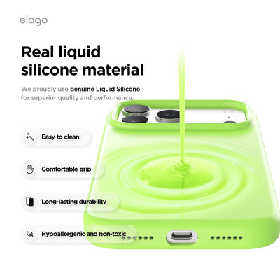 Elago Mag Silicone Case for iPhone 17 Pro Max / iPhone 18 Pro Max - Lime Green #color_lime-green
