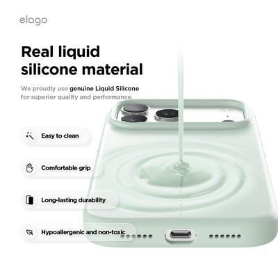 Elago Mag Silicone Case for iPhone 17 Pro Max / iPhone 18 Pro Max - Mint #color_mint