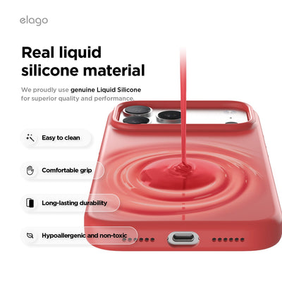 Elago Mag Silicone Case for iPhone 17 Pro Max / iPhone 18 Pro Max - Red #color_red